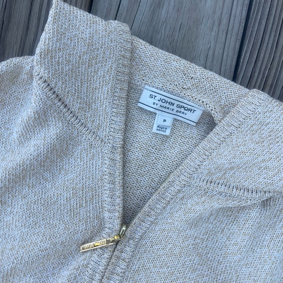 St John Sport Cream and Gold Track Jacket - Picture 3 of 7